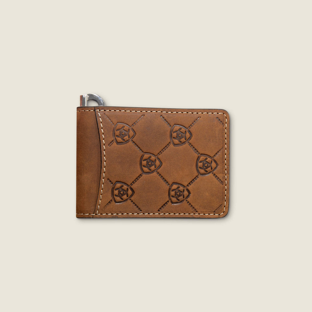Ariat Logo Print Money Clip Wallet - Men