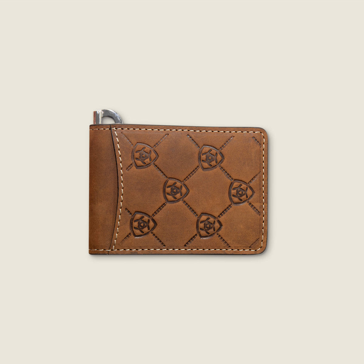Ariat Logo Print Money Clip Wallet - Men