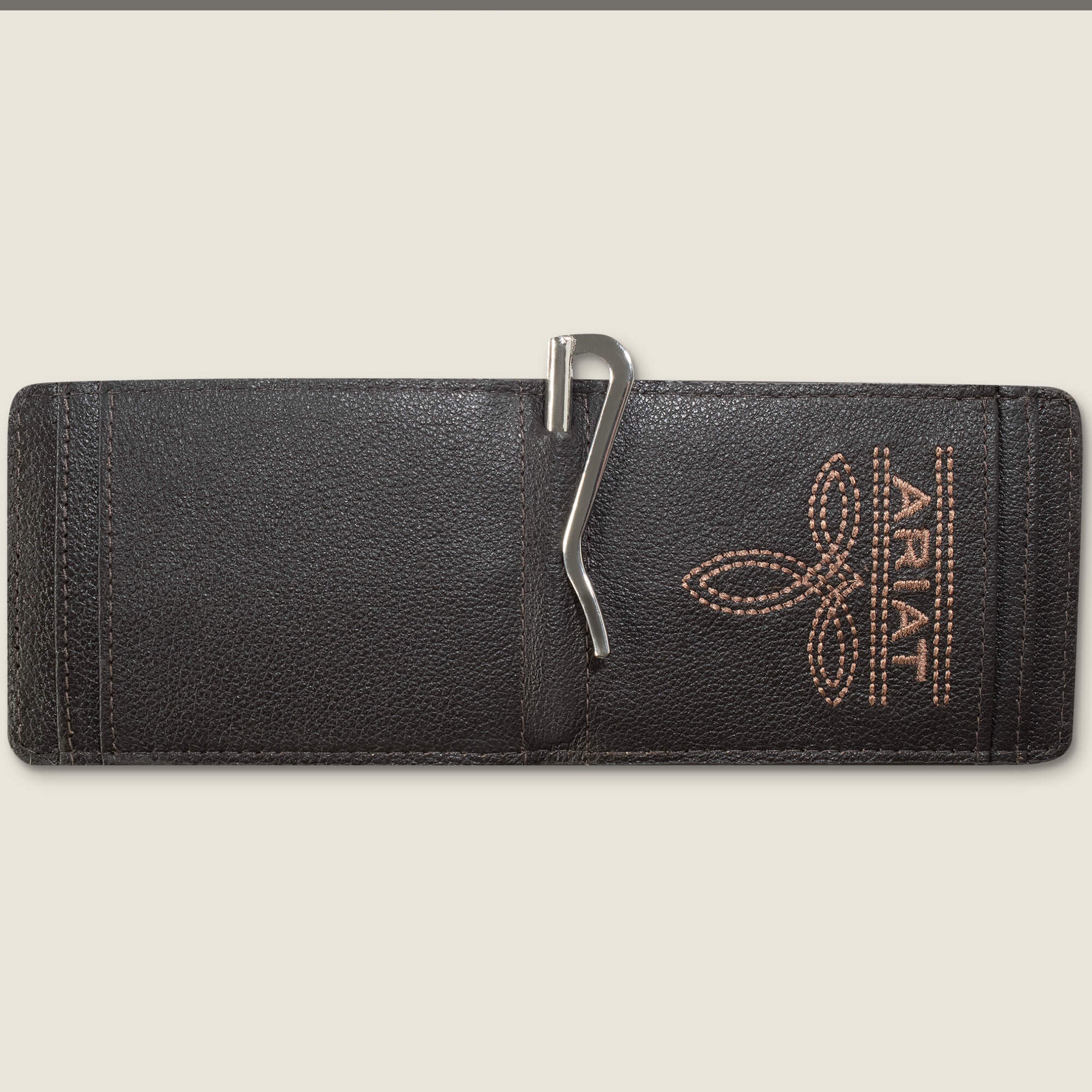 Ariat Logo Print Money Clip Wallet - Men