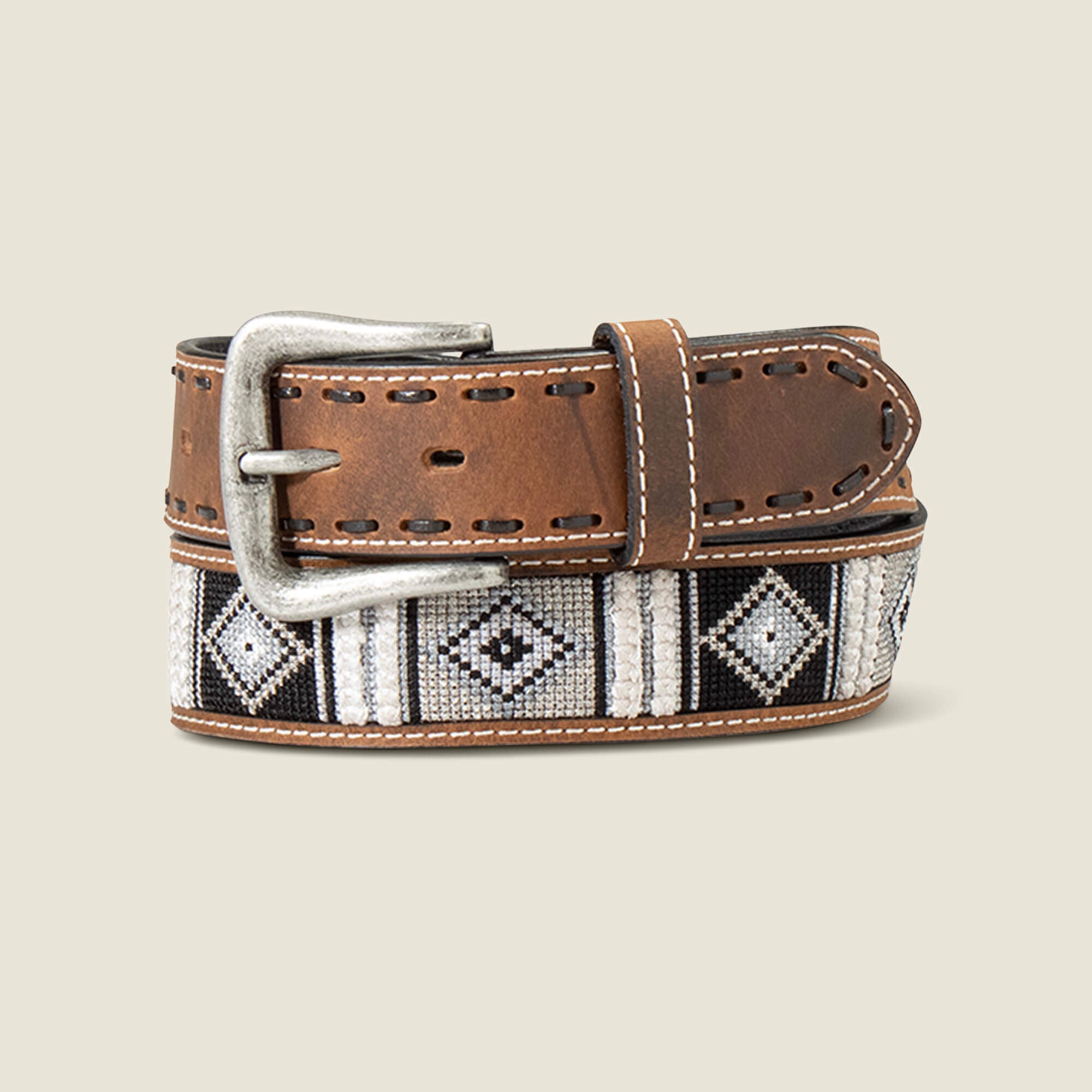 Woven Geo Inlay Belt - Men
