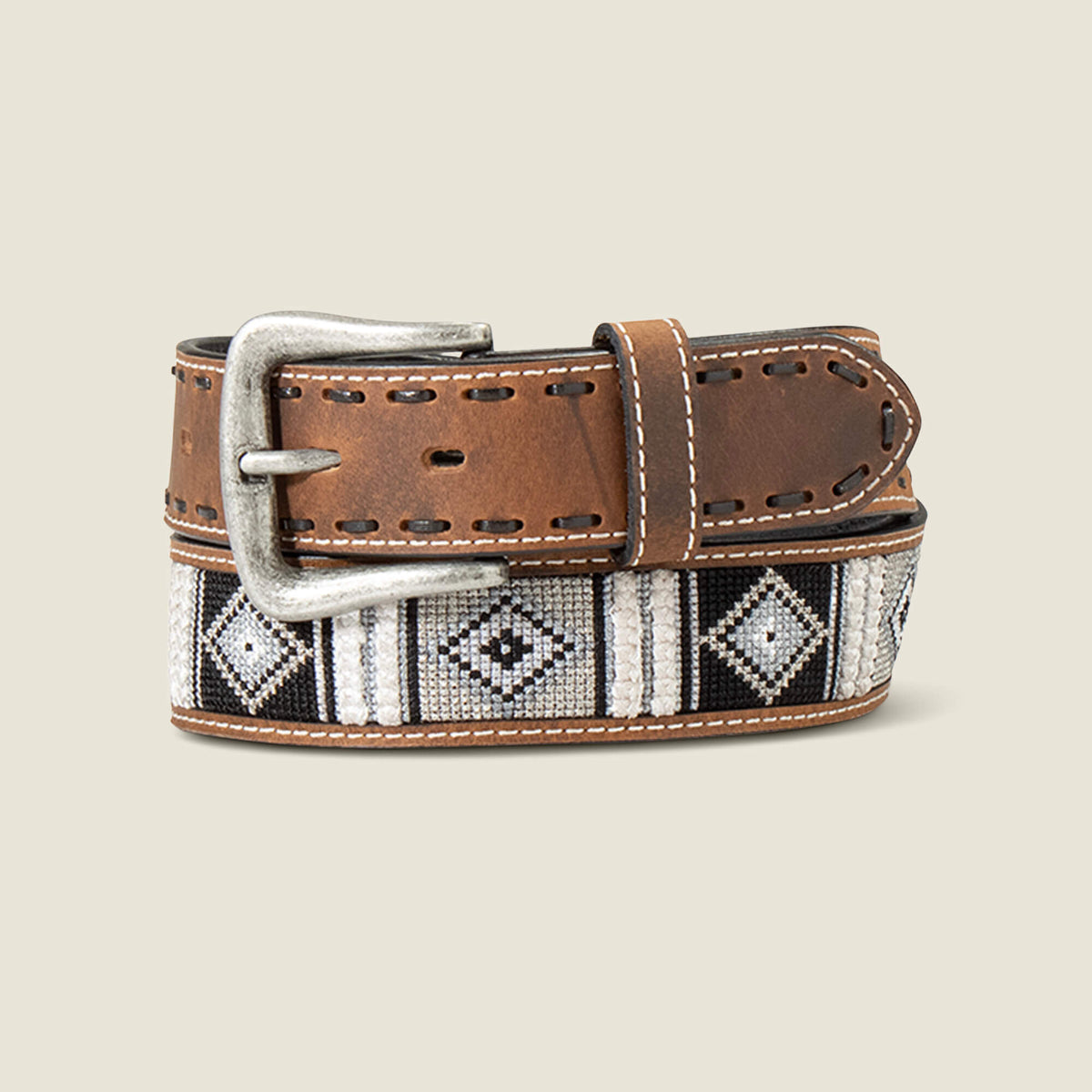 Woven Geo Inlay Belt - Men