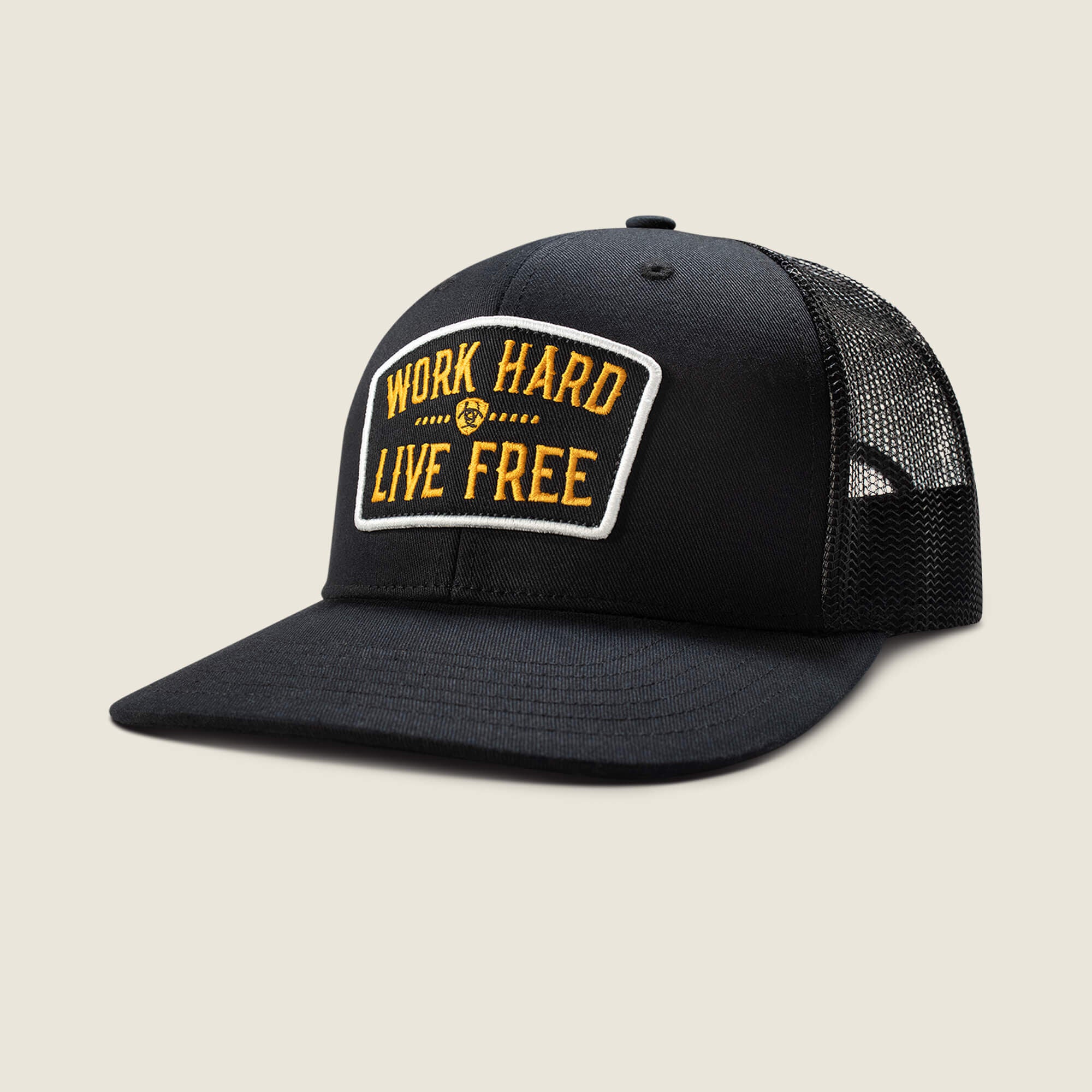 Work Hard Live Free Patch Snapback Cap - Men
