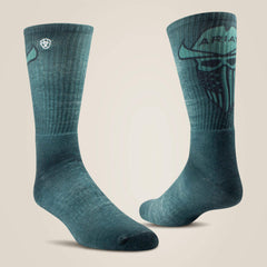 Incognito Graphic Crew Work Sock 2 Pair Multi Color Pack - Men|Women
