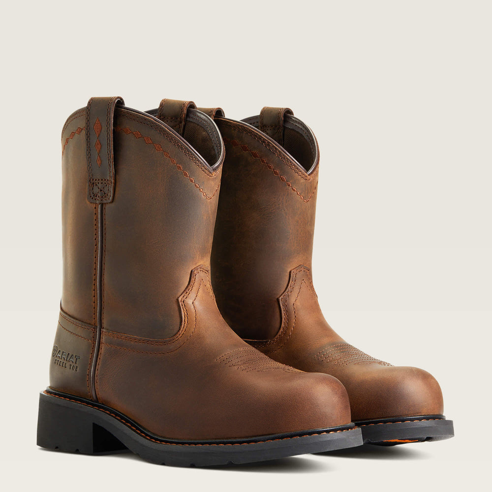 Fatbaby Work Pull-On Steel Toe Work Boot - Women