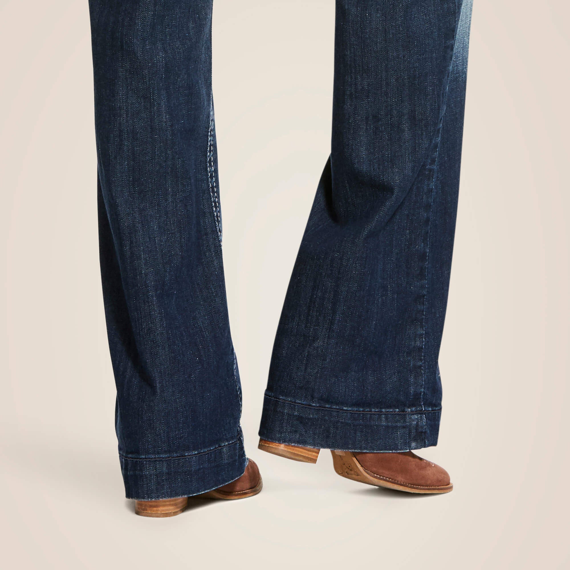 Trouser Mid Rise Stretch Entwined Wide Leg Jean - Women|Trends