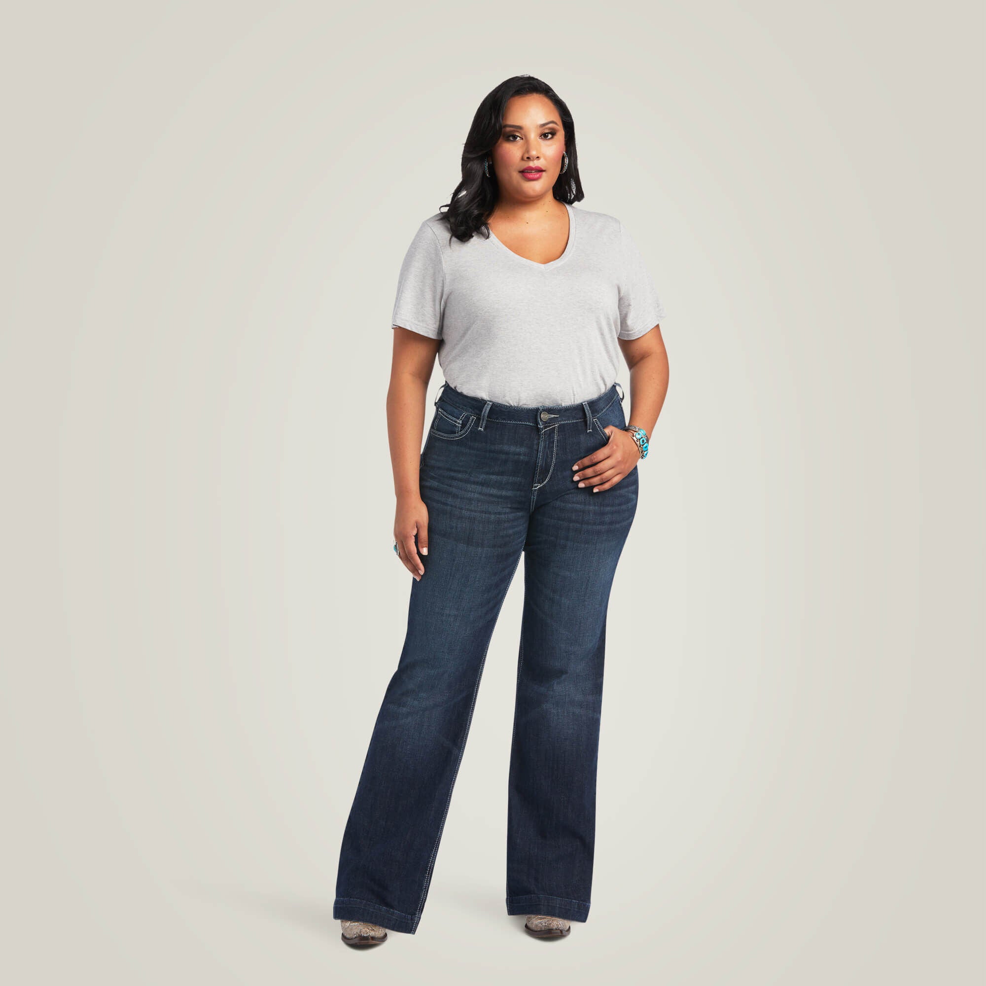 Trouser Perfect Rise Aisha Wide Leg Jean - Women|Trends
