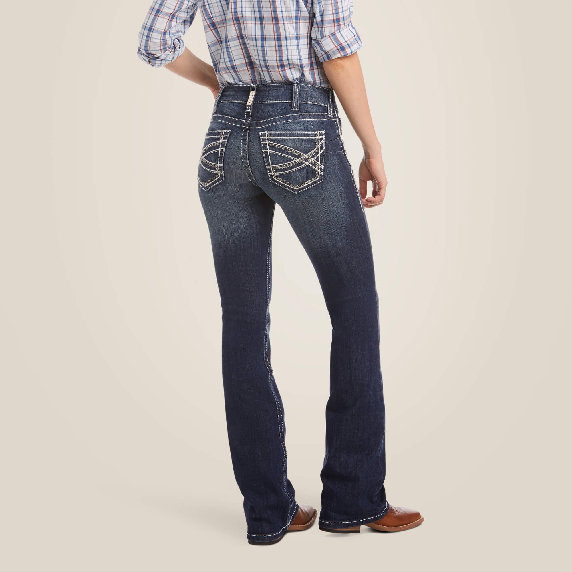 R.E.A.L. Mid Rise Stretch Entwined Boot Cut Jean - Women|Trends
