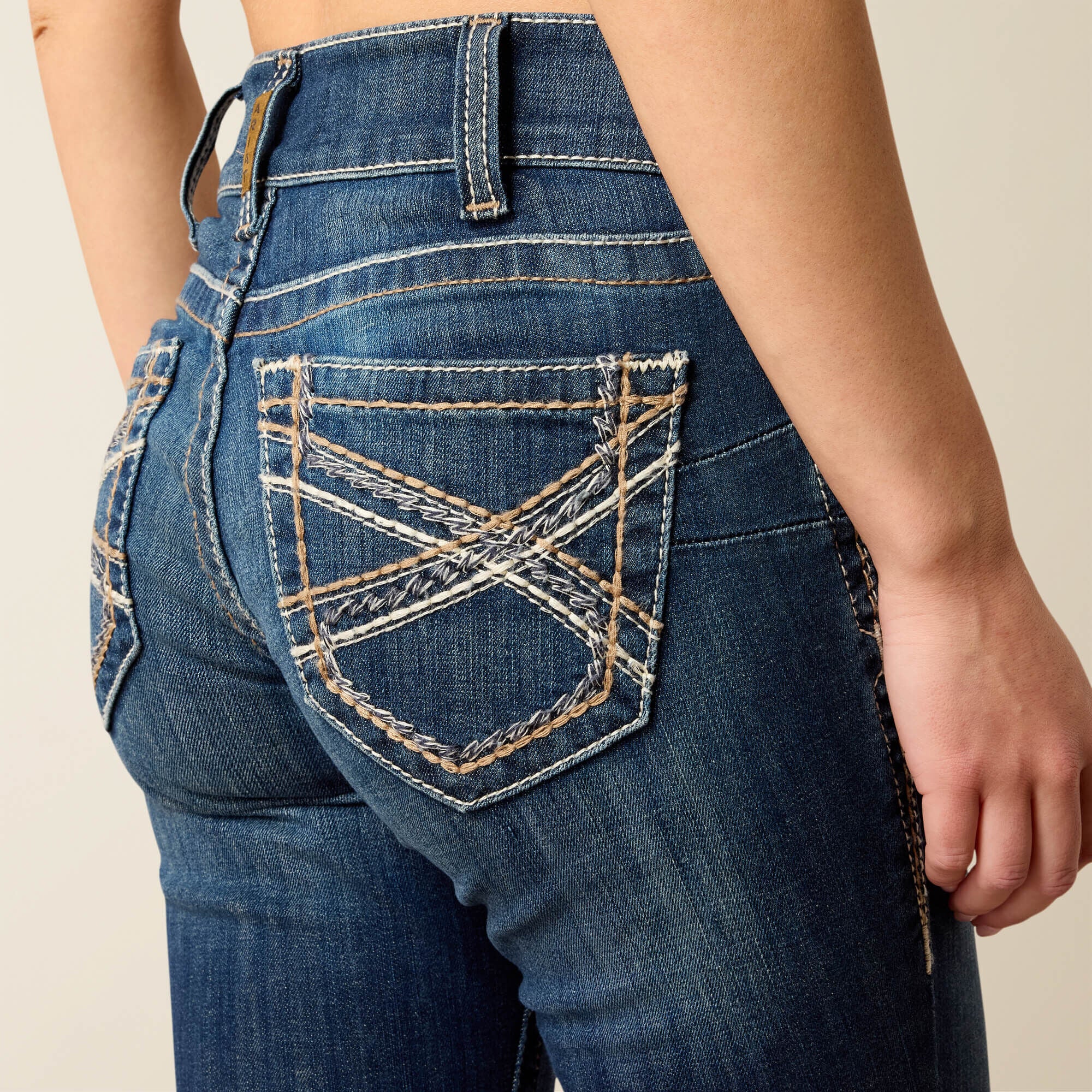 R.E.A.L. Mid Rise Stretch Entwined Festival Boot Cut Jean - Women