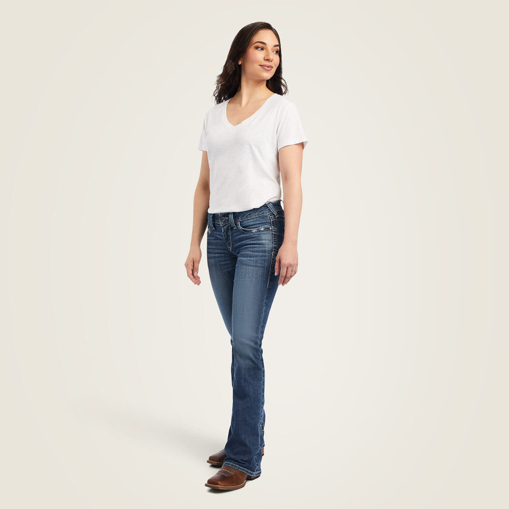 R.E.A.L. Mid Rise Raquel Boot Cut Jean - Women