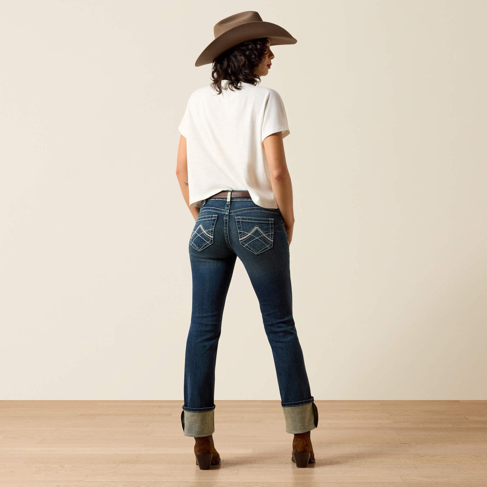 R.E.A.L. Mid Rise Stretch Icon Stackable Straight Leg Jean - Women|Trends