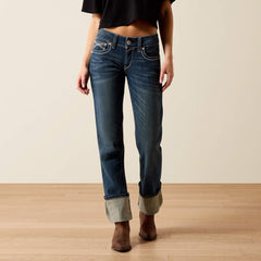 R.E.A.L. Mid Rise Stretch Ivy Stackable Straight Leg Jean - Women|Trends