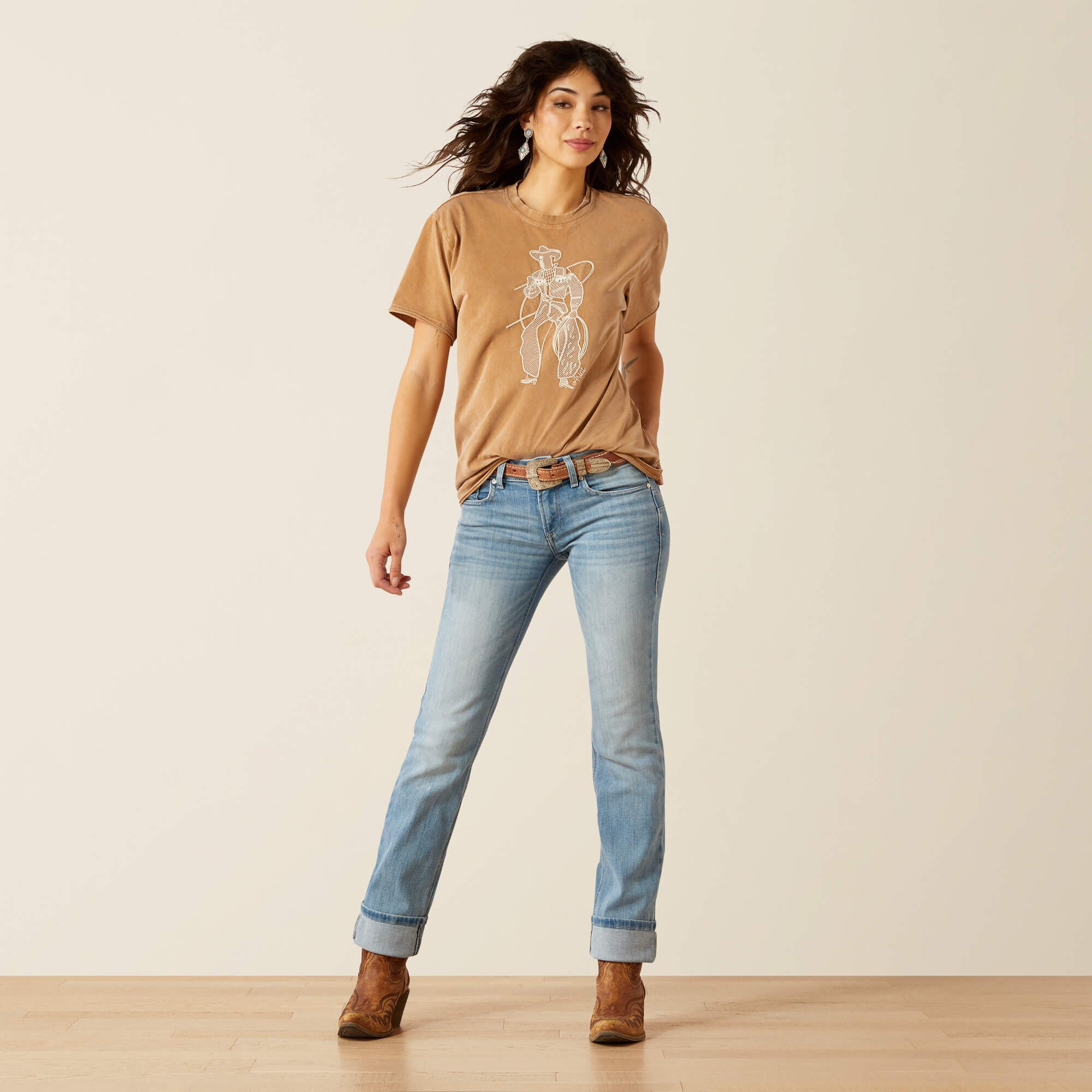 Mid Rise Alessia Straight Leg Jean - Women