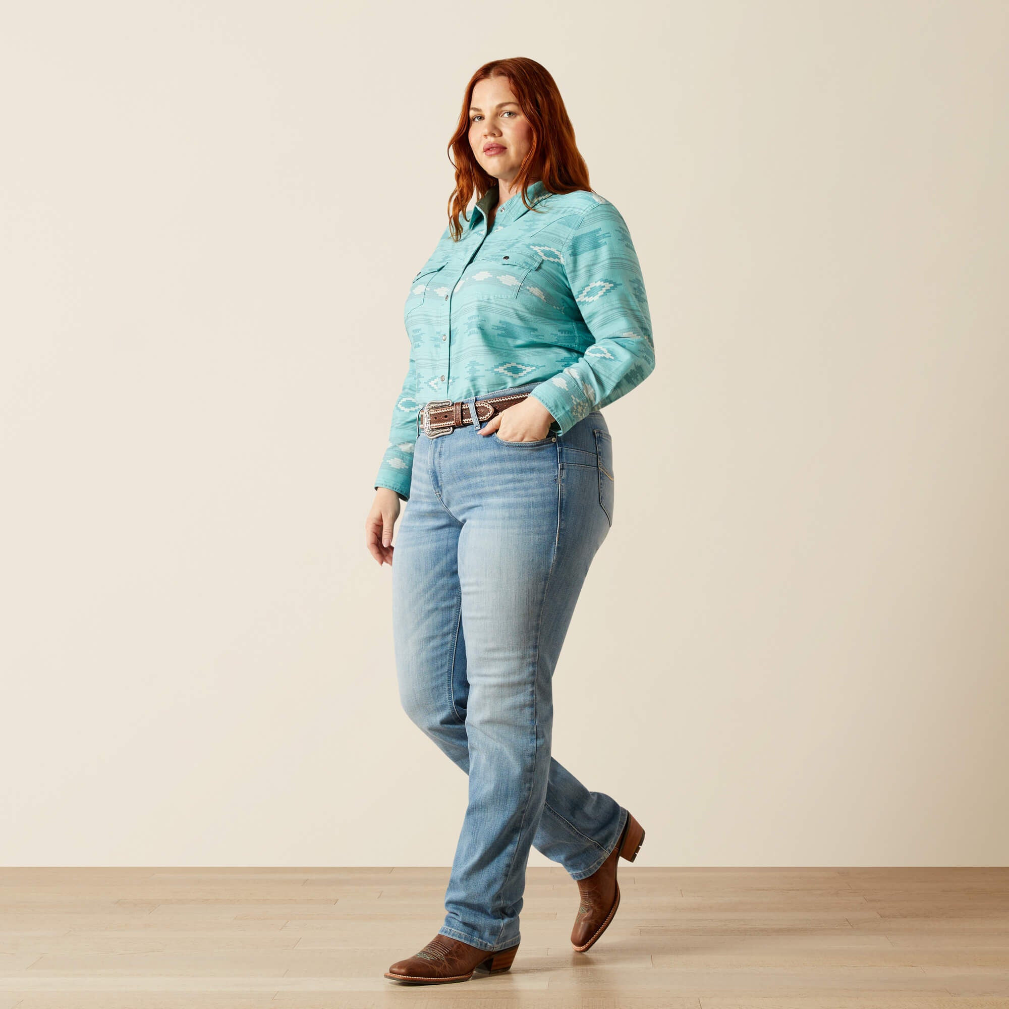 Mid Rise Alessia Straight Leg Jean - Women