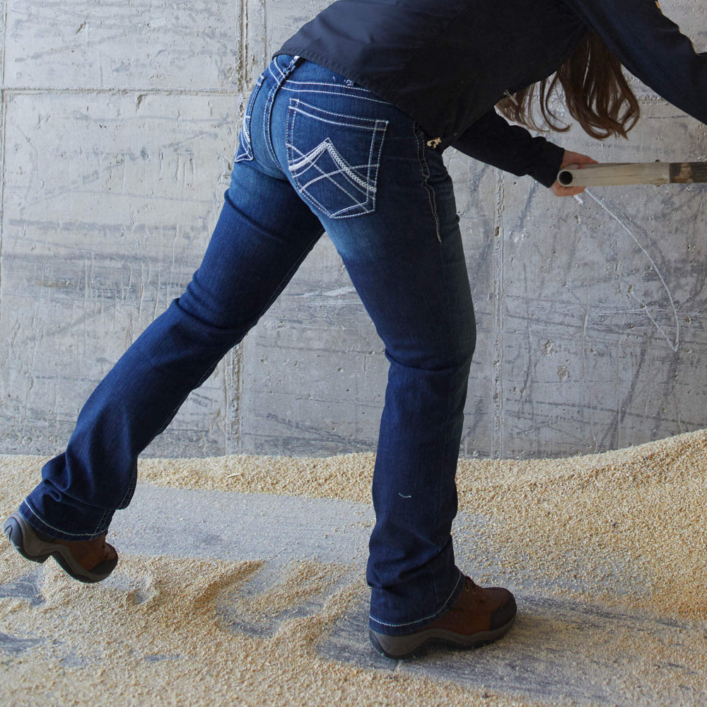R.E.A.L. Mid Rise Stretch Whipstitch Boot Cut Jean - Women|Trends