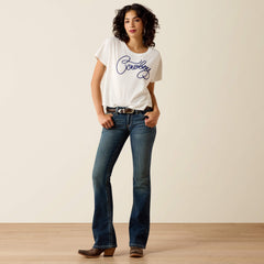 R.E.A.L. Mid Rise Stretch Whipstitch Boot Cut Jean - Women|Trends