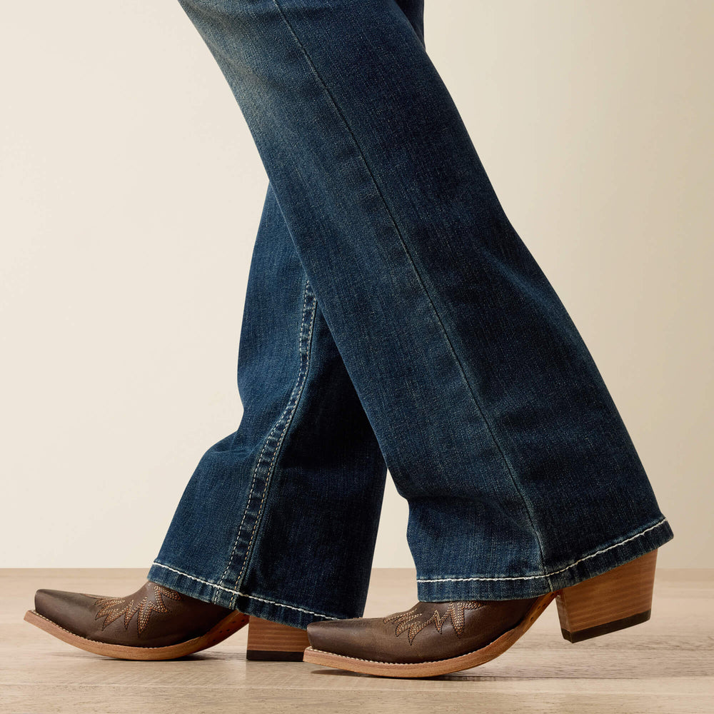 R.E.A.L. Mid Rise Stretch Whipstitch Boot Cut Jean - Women|Trends