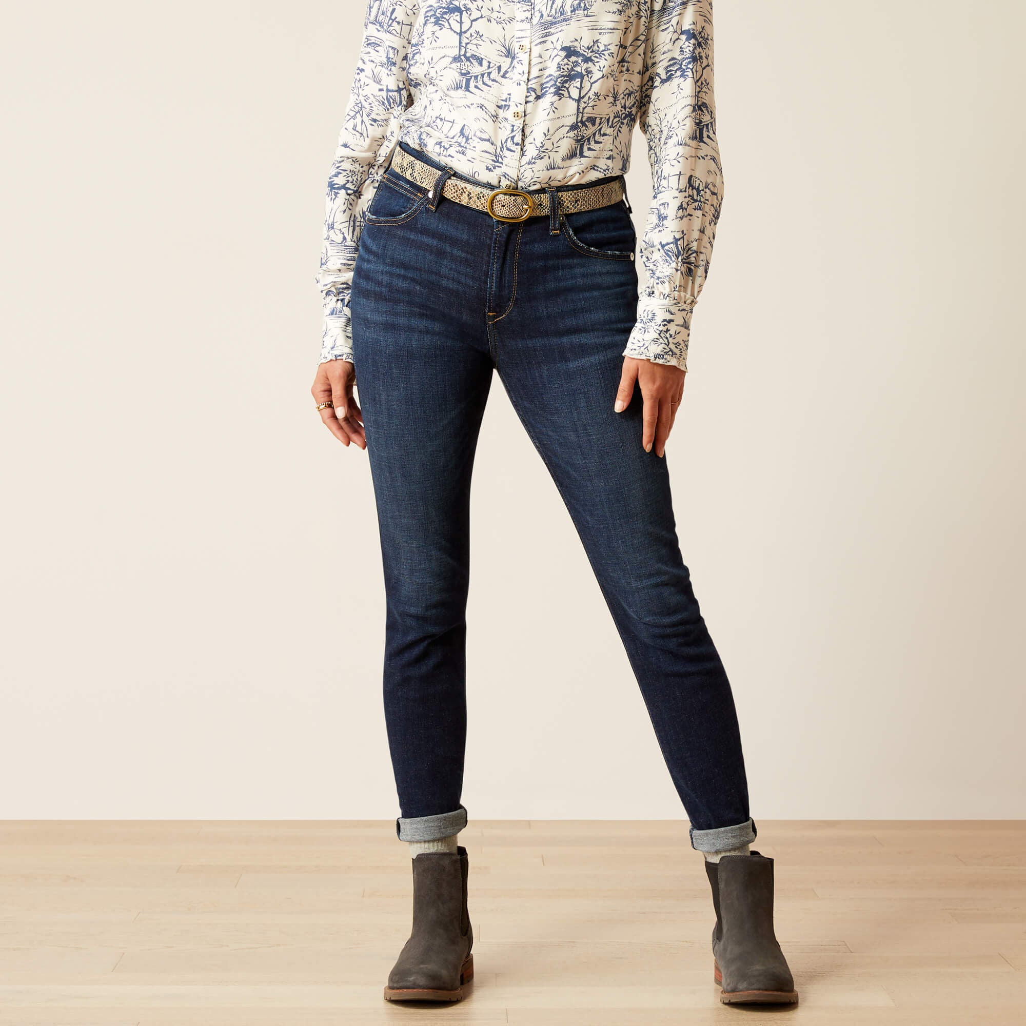 High Rise Bridle Skinny Jeans - Women