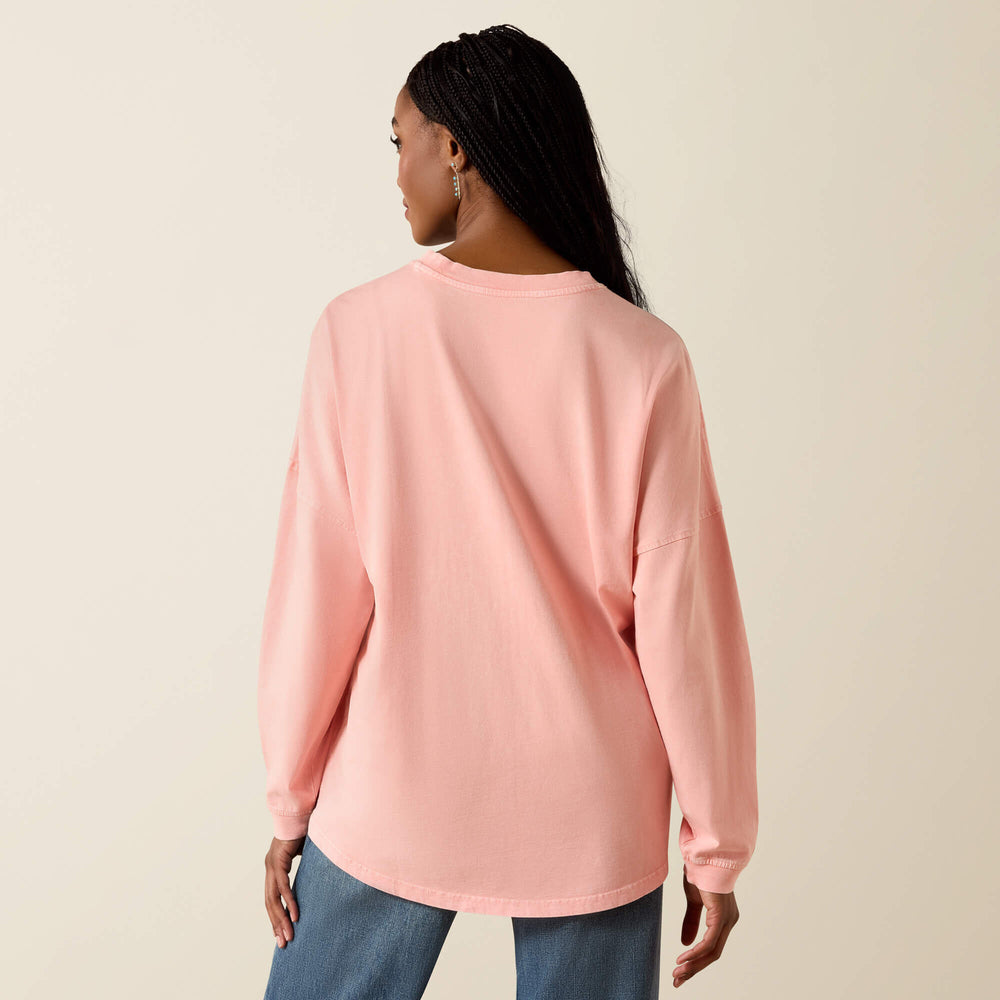 Canvas Oversized Long Sleeve T-Shirt - Women