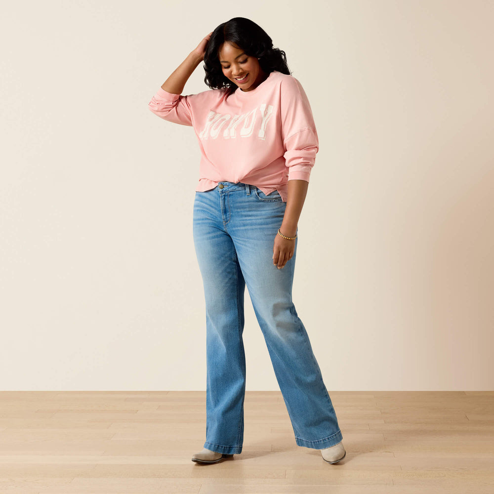 Canvas Oversized Long Sleeve T-Shirt - Women