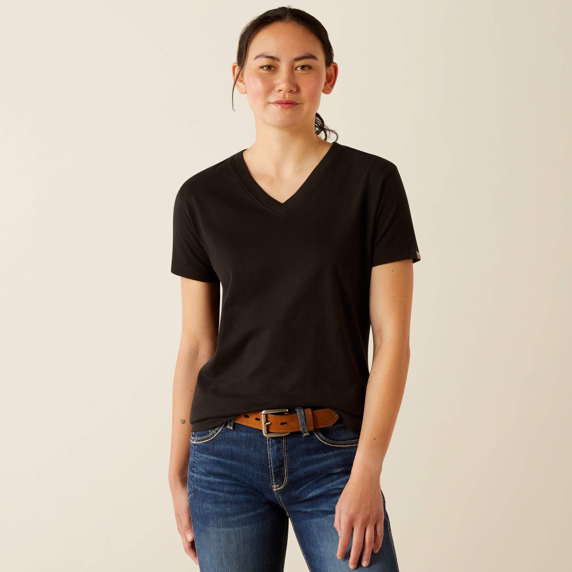 Rebar Cotton Strong Standard V-Neck T-Shirt - Women