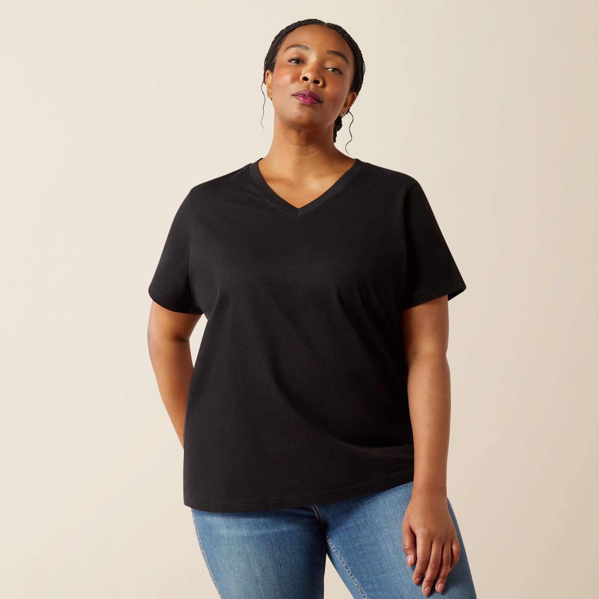 Rebar Cotton Strong Standard V-Neck T-Shirt - Women