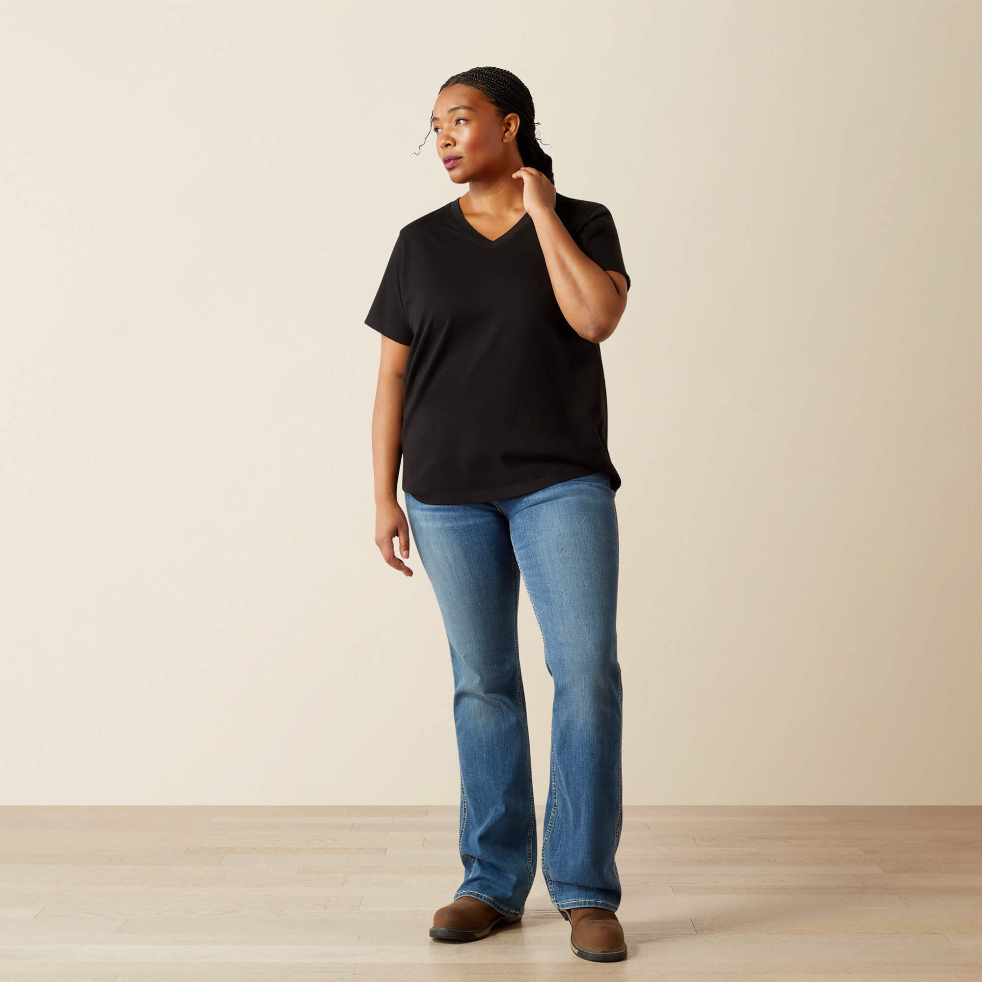 Rebar Cotton Strong Standard V-Neck T-Shirt - Women