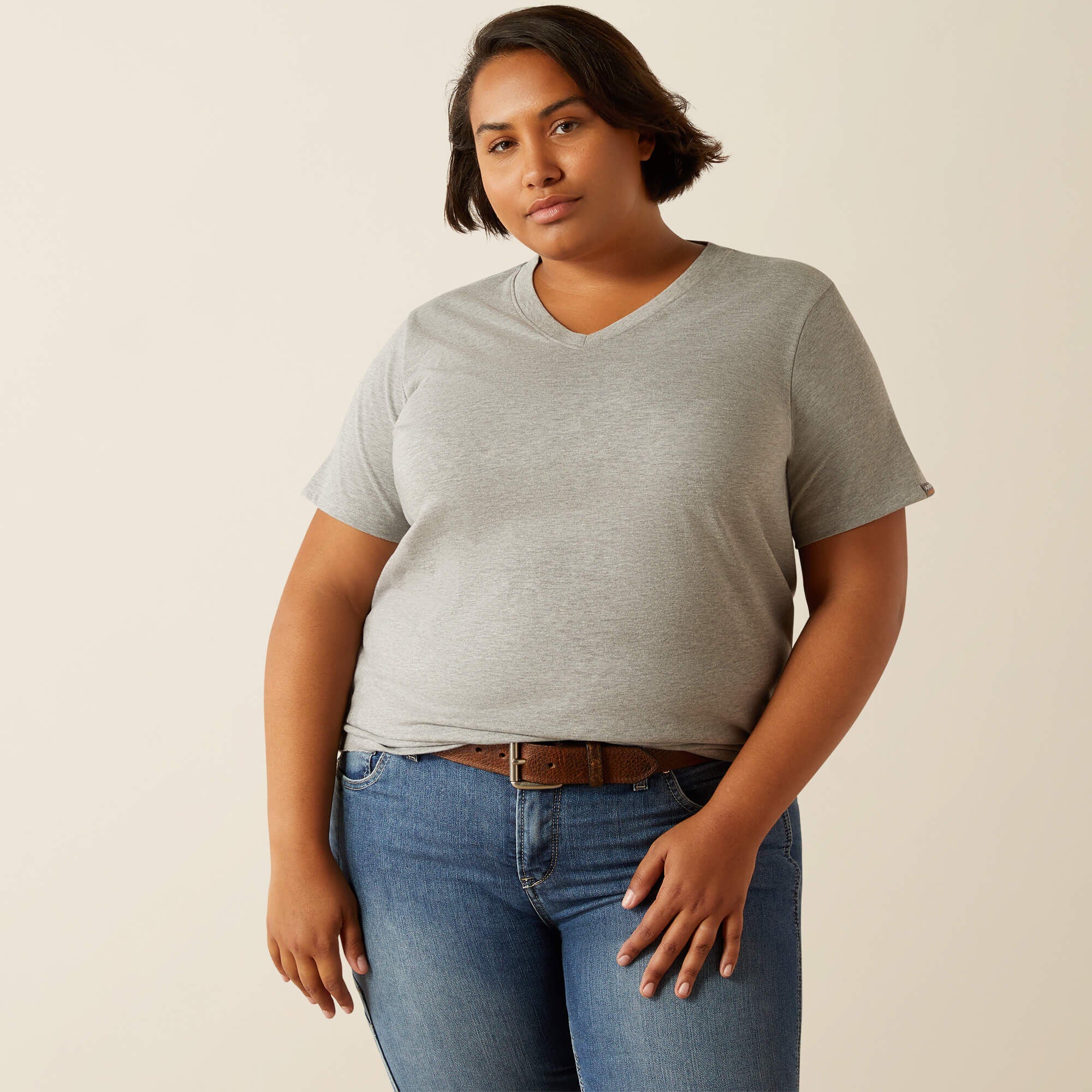 Rebar Cotton Strong Standard V-Neck T-Shirt - Women