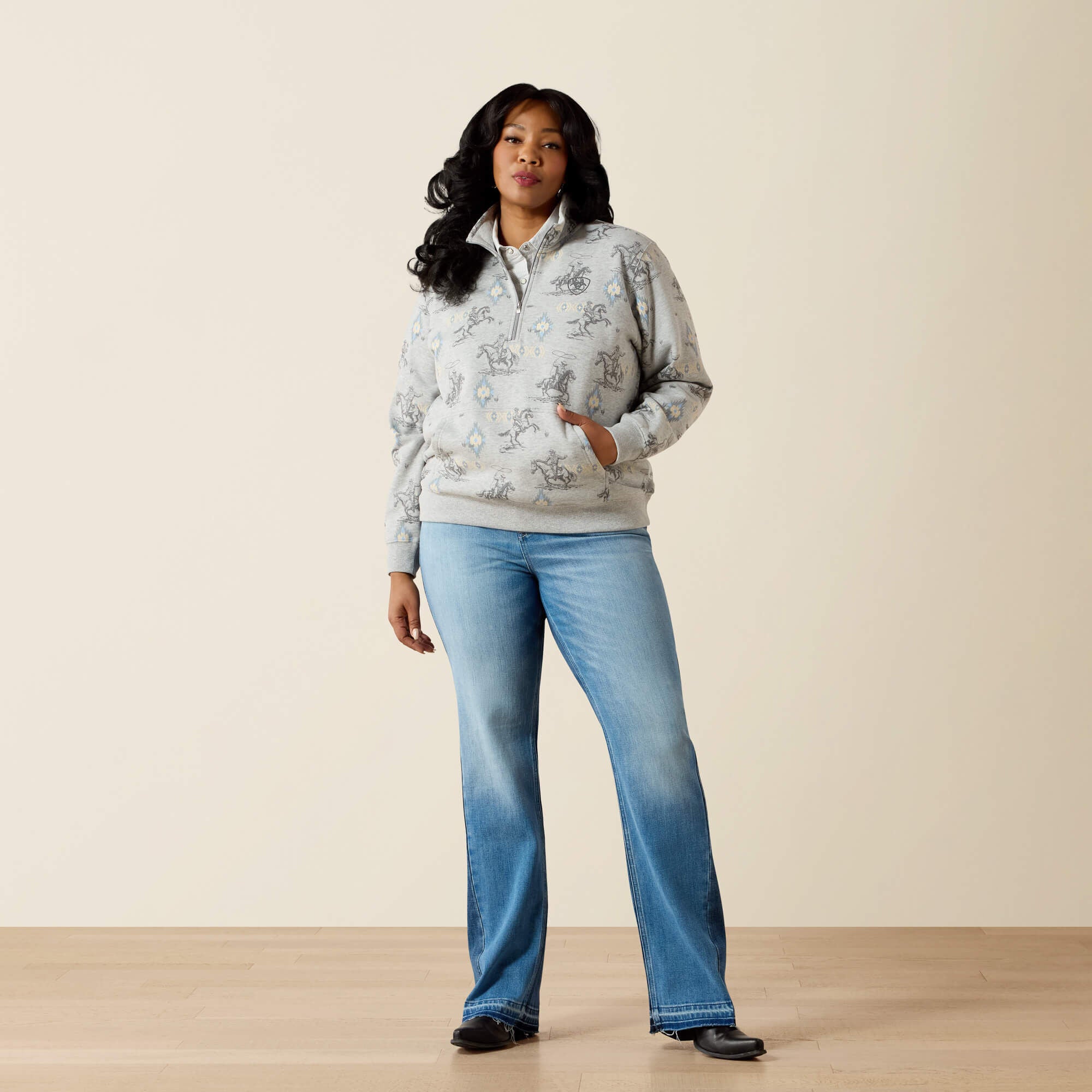 Sapphire 1/2 Zip Sweatshirt - Women