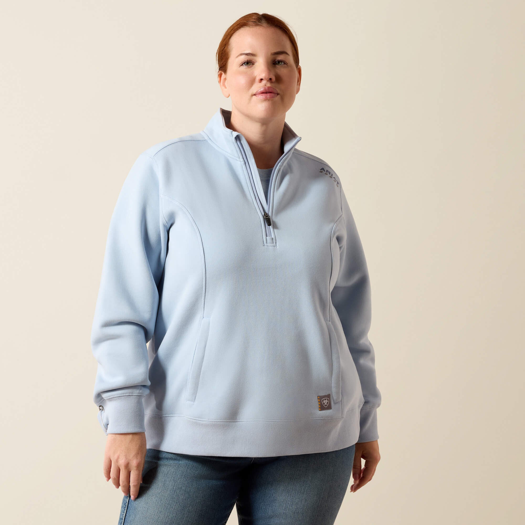 Rebar Lightweight Mock 1/2 Zip Sweatshirt - Women