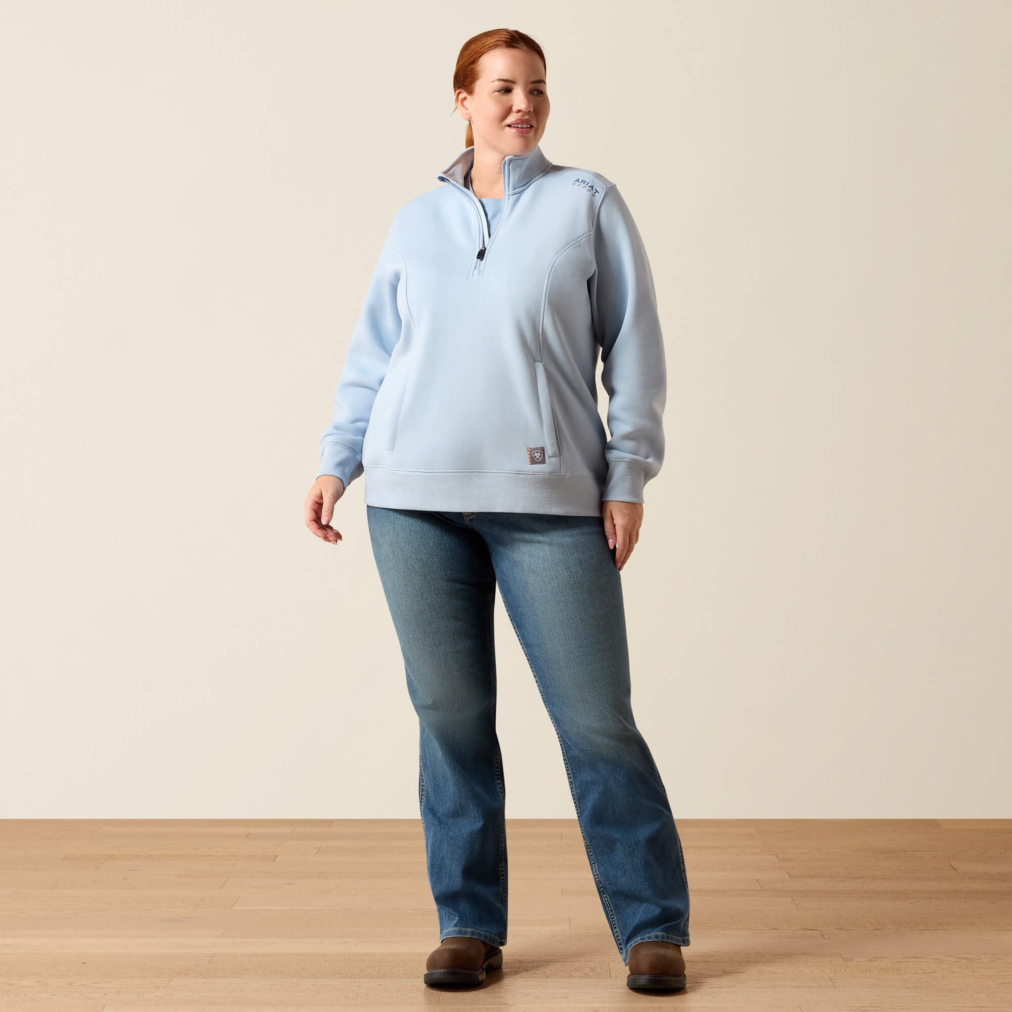 Rebar Lightweight Mock 1/2 Zip Sweatshirt - Women