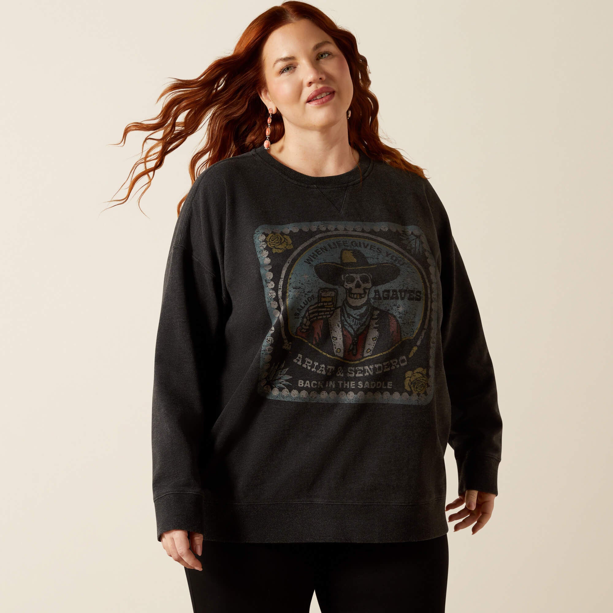 Oversize Sendero When Life Gives You Agaves Sweatshirt - Women