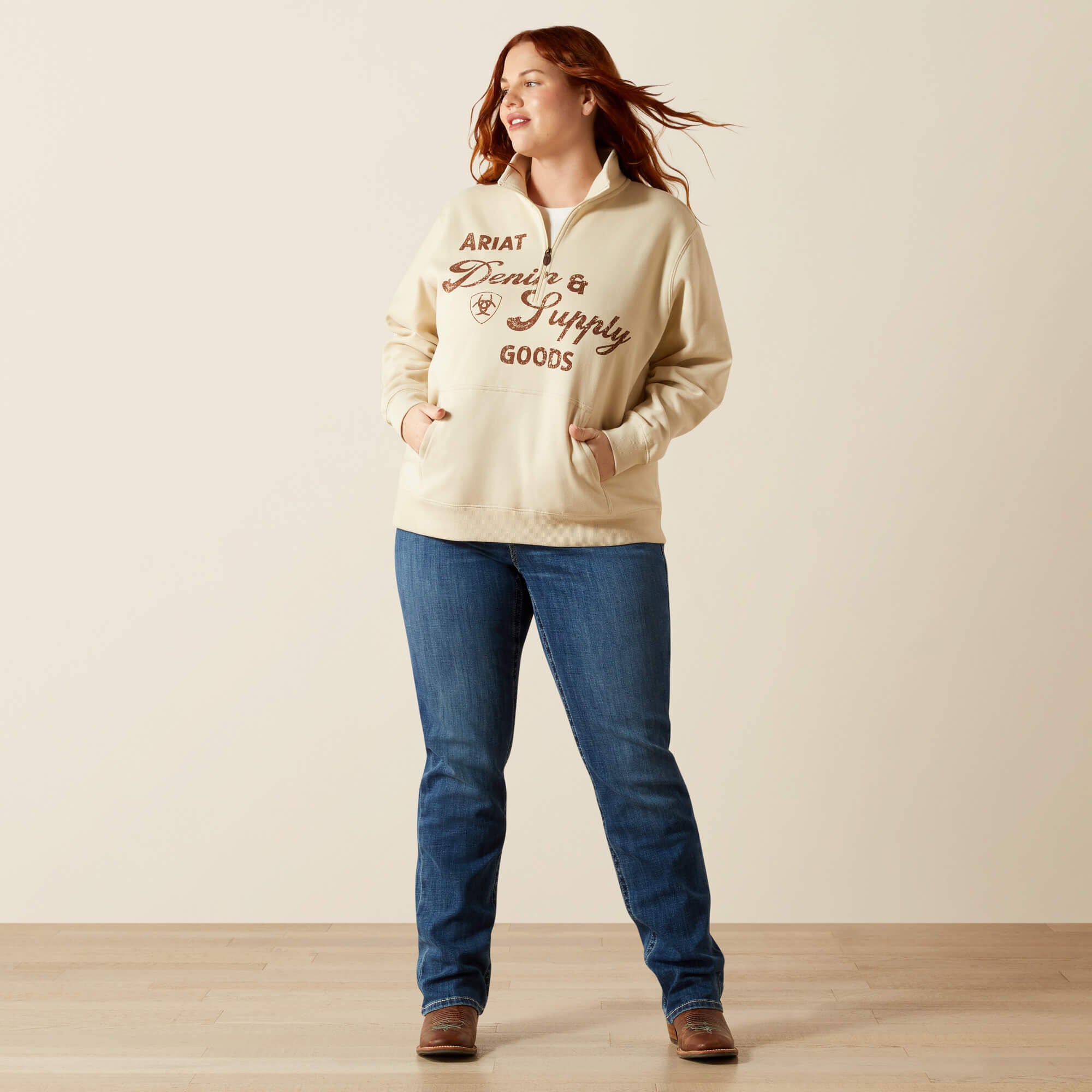 Denim and Supply 1/2 Zip Sweatshirt - Women