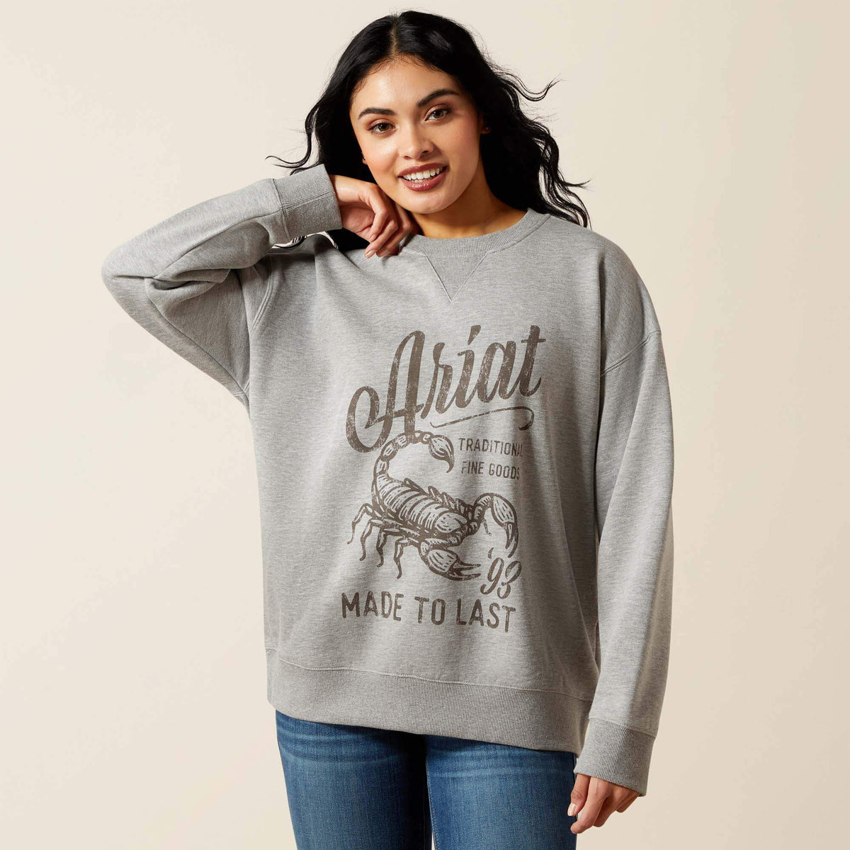 Scorpion Script Oversized Sweatshirt - Women