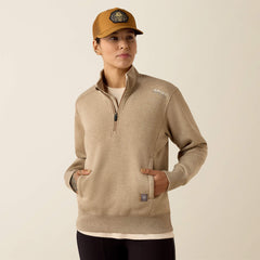 Rebar Lightweight Mock 1/2 Zip Sweatshirt - Women
