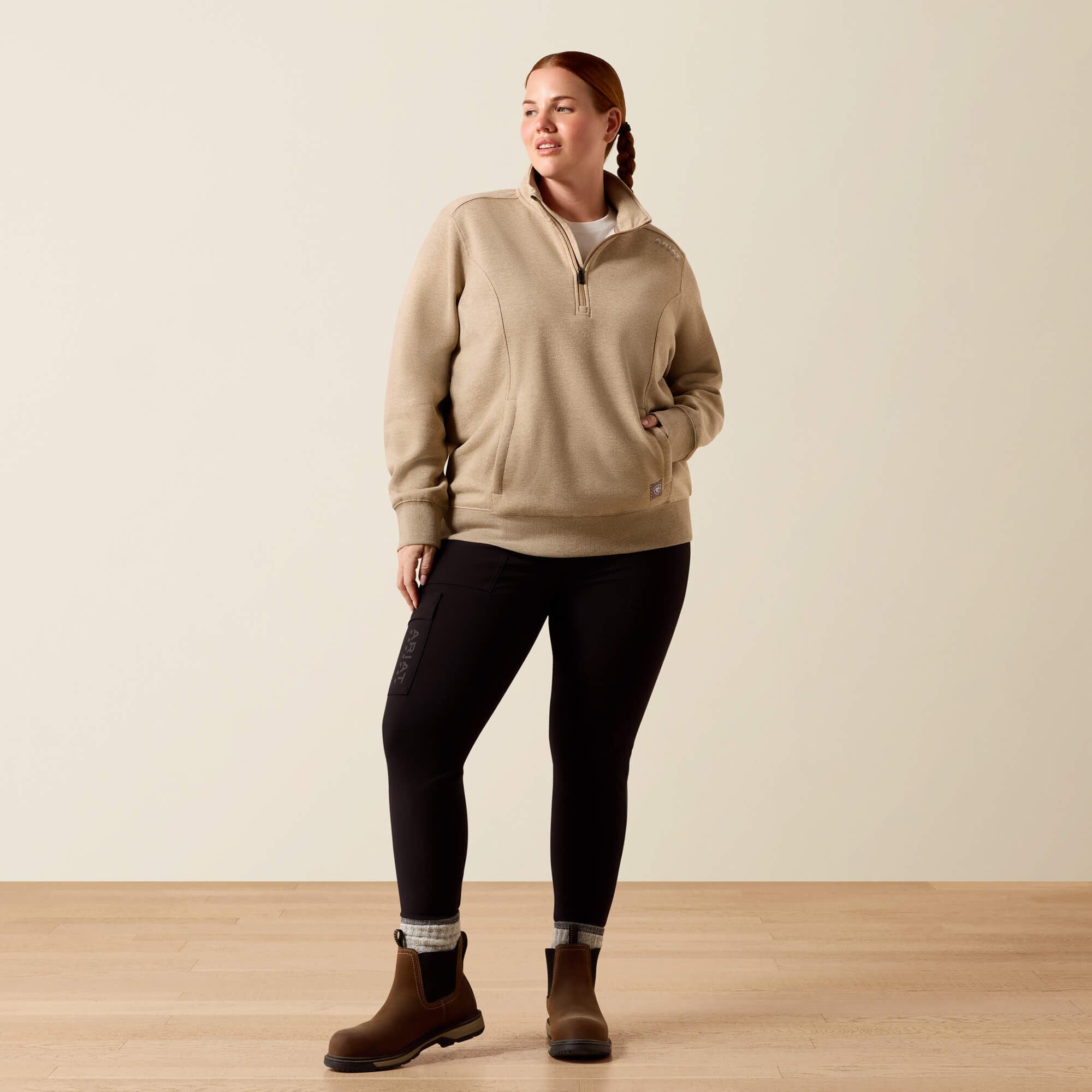 Rebar Lightweight Mock 1/2 Zip Sweatshirt - Women