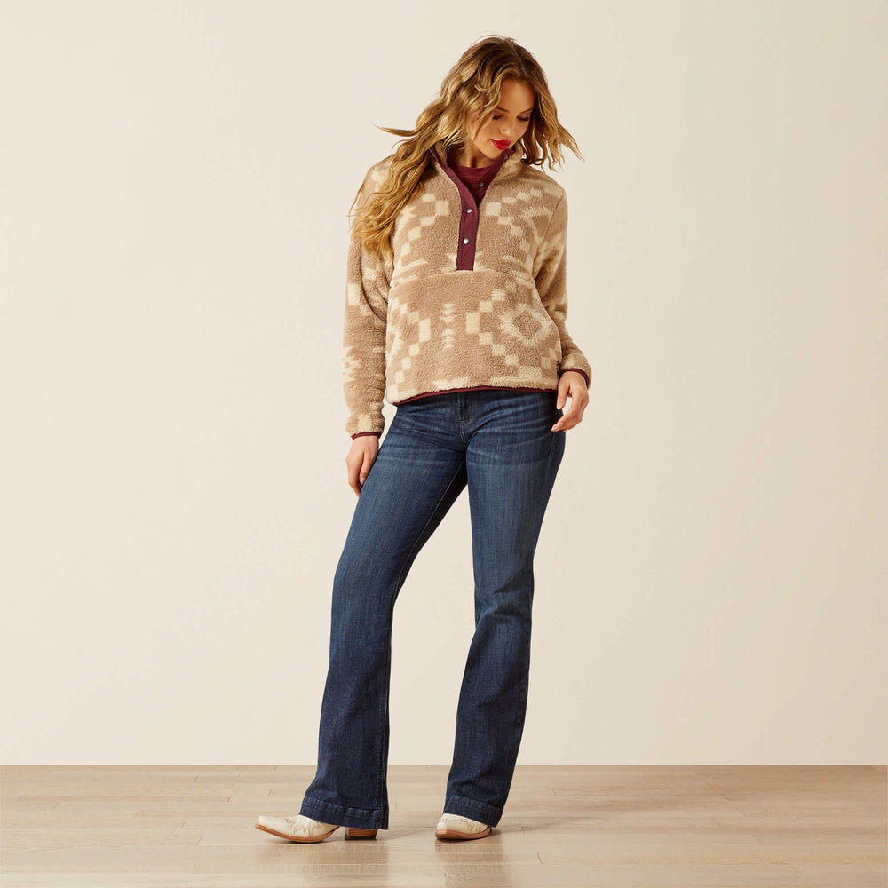 Berber Snap Front Sweatshirt - Women|Trends