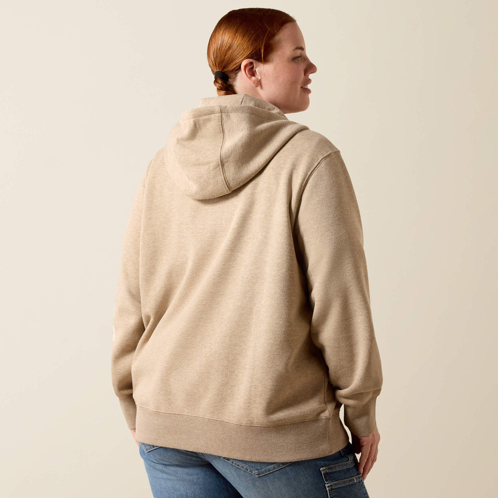 Rebar Lightweight Logo 1/2 Zip Hoodie - Women