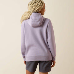 Rebar Lightweight Logo 1/2 Zip Hoodie - Women
