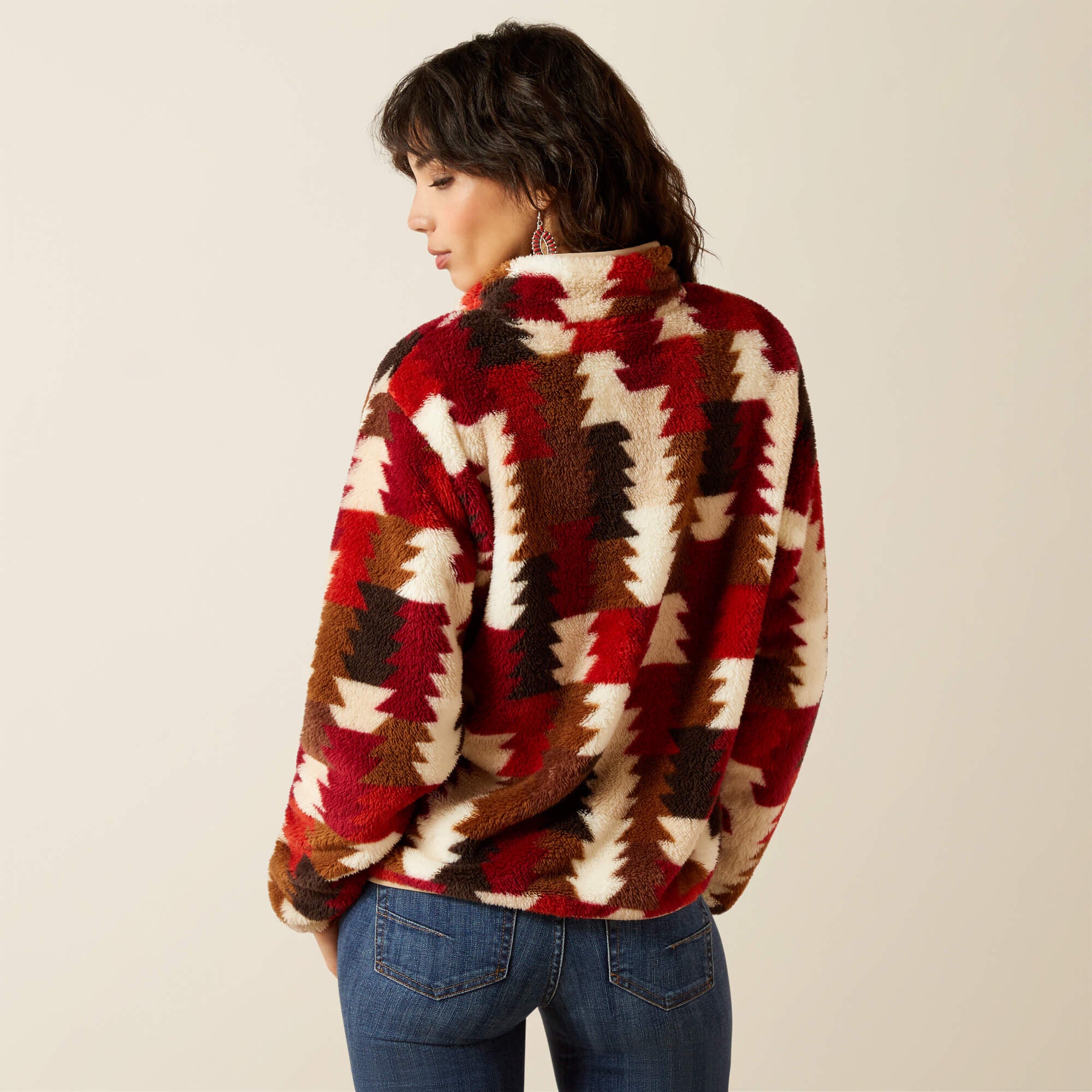 Berber Snap Front Sweatshirt - Women