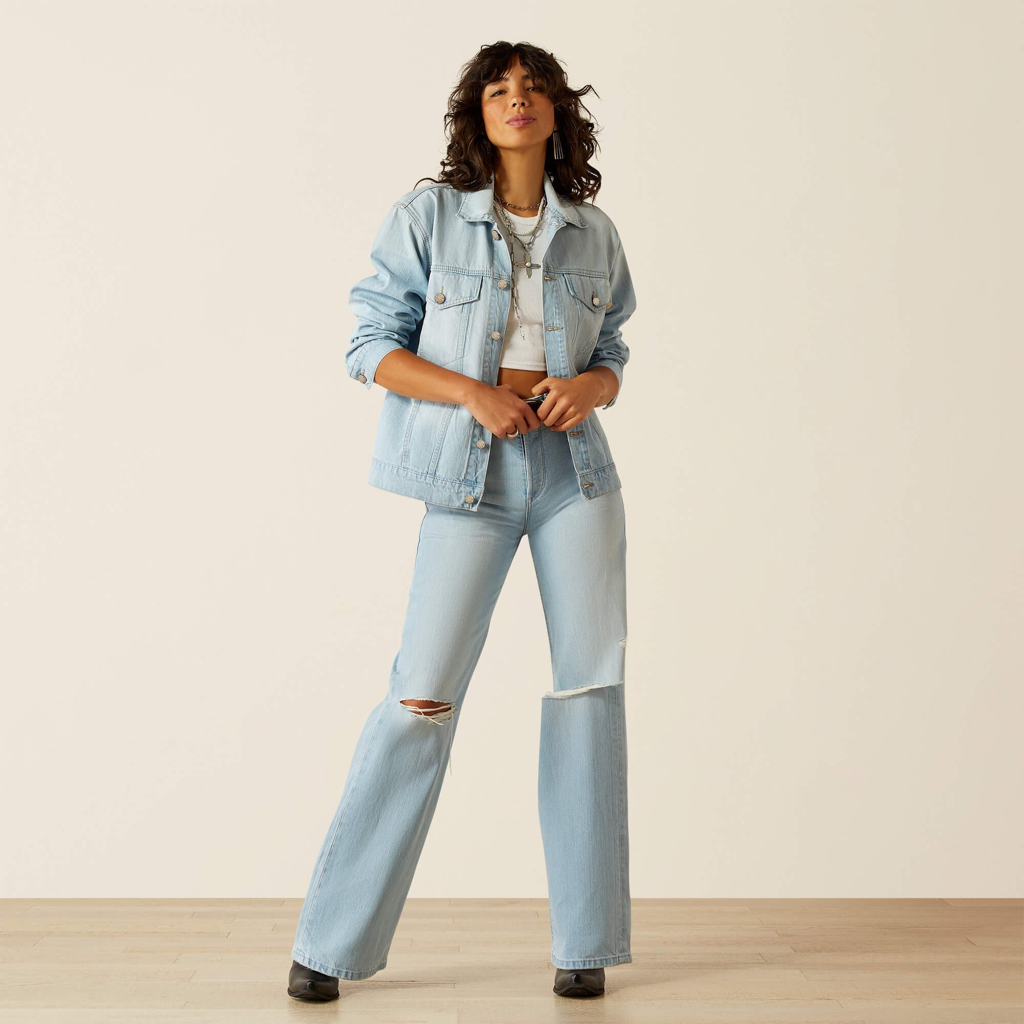 Oversized Trucker Jacket - Women|Trends