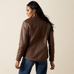 Ariat Logo Softshell Faux Leather Jacket - Women|Trends