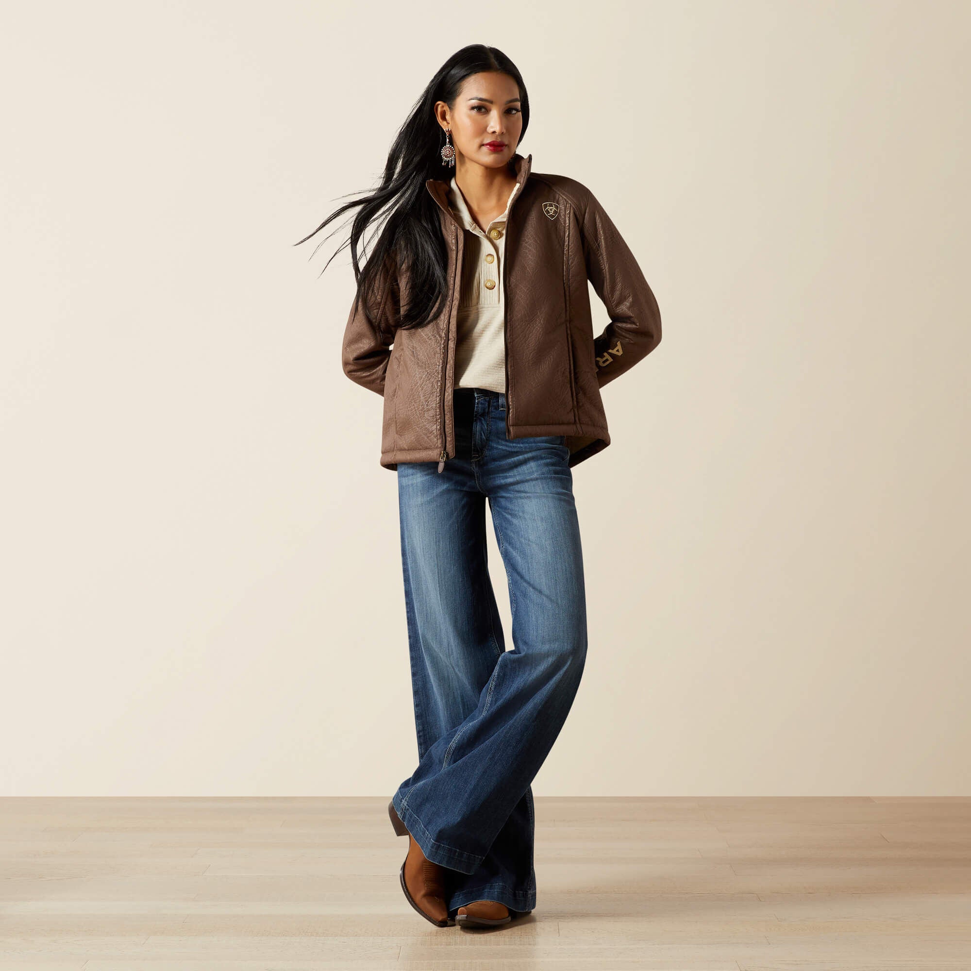Ariat Logo Softshell Faux Leather Jacket - Women|Trends