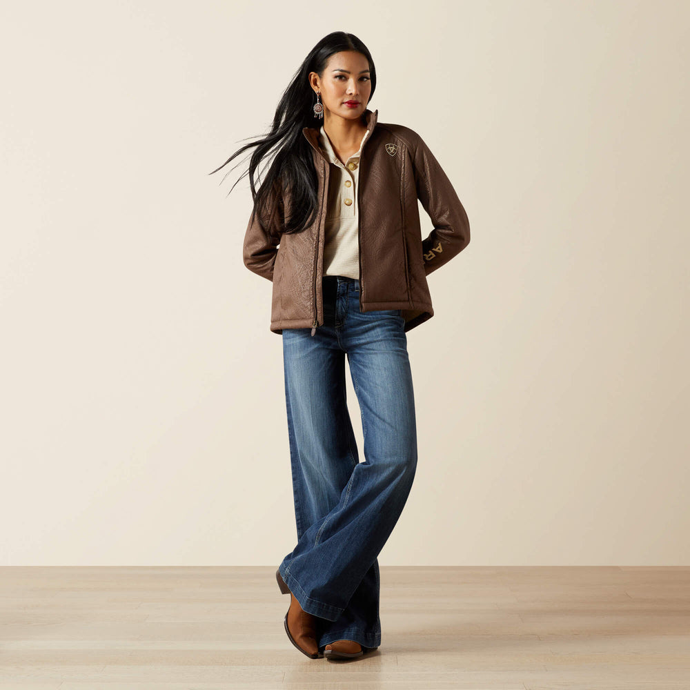 Ariat Logo Softshell Faux Leather Jacket - Women|Trends