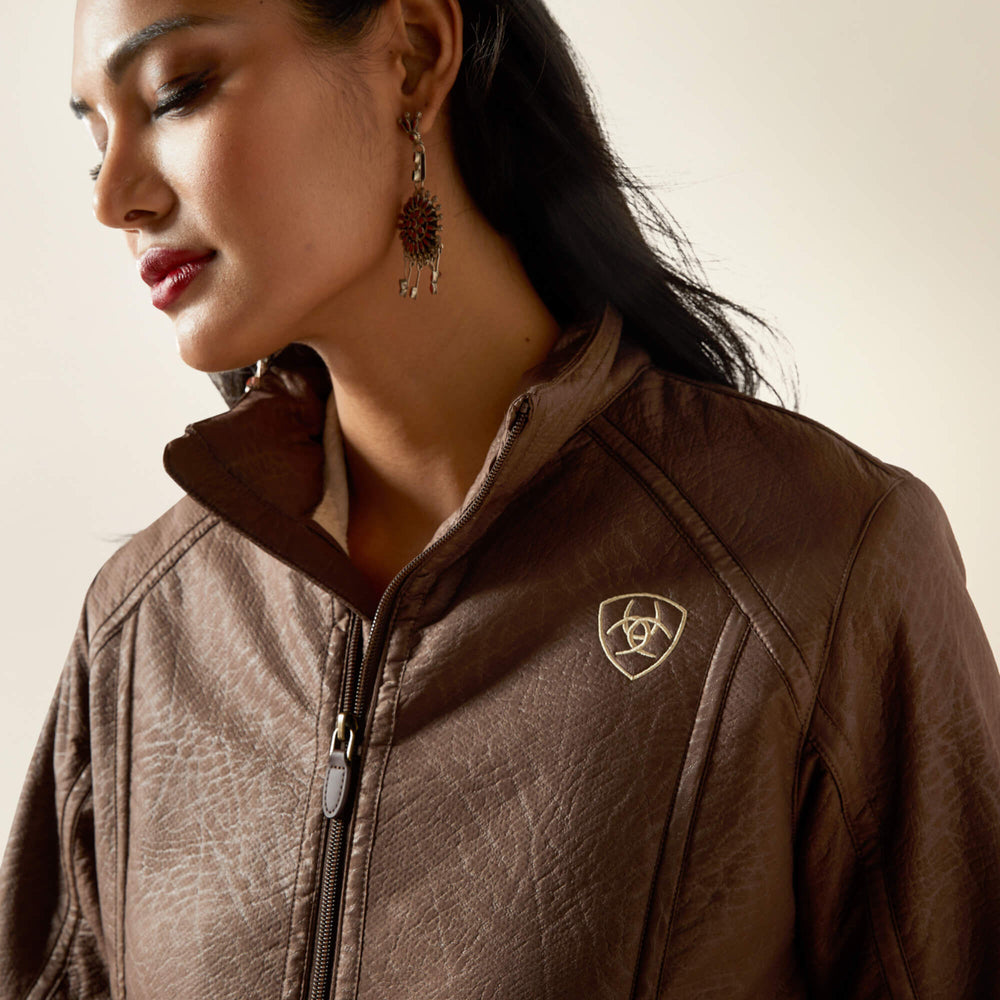 Ariat Logo Softshell Faux Leather Jacket - Women|Trends