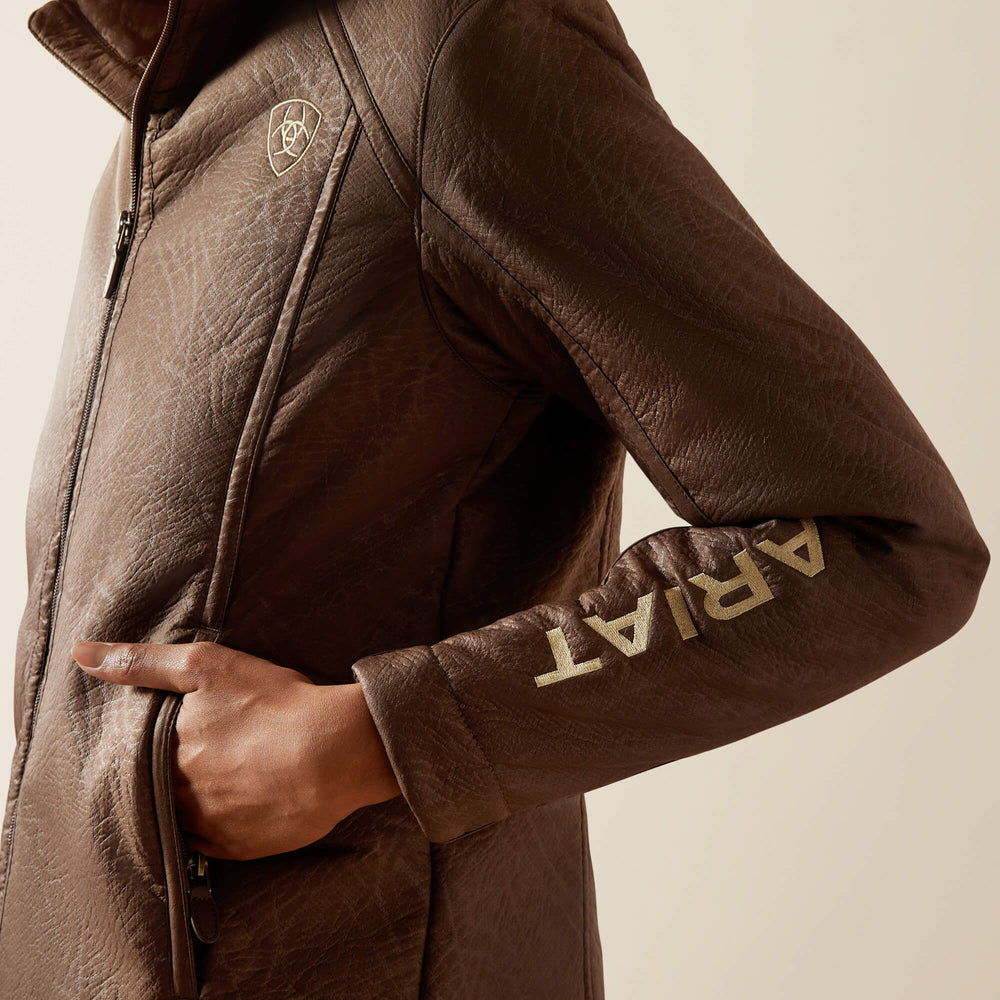 Ariat Logo Softshell Faux Leather Jacket - Women|Trends