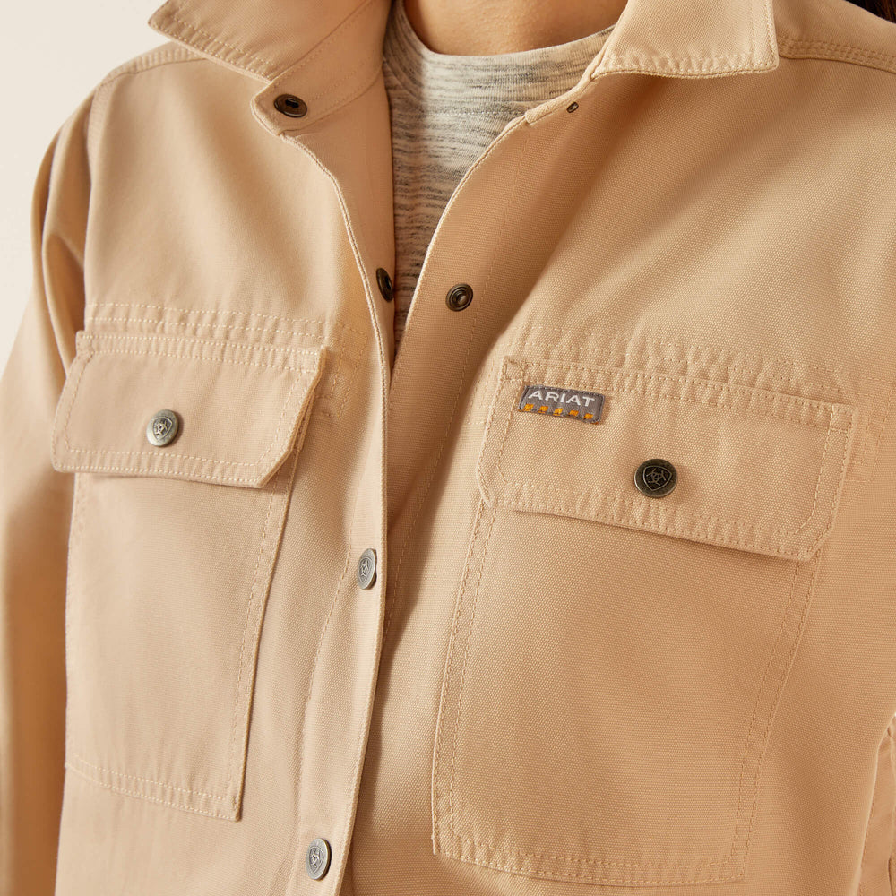 Rebar Cropped Woven Shirt Jacket - Women