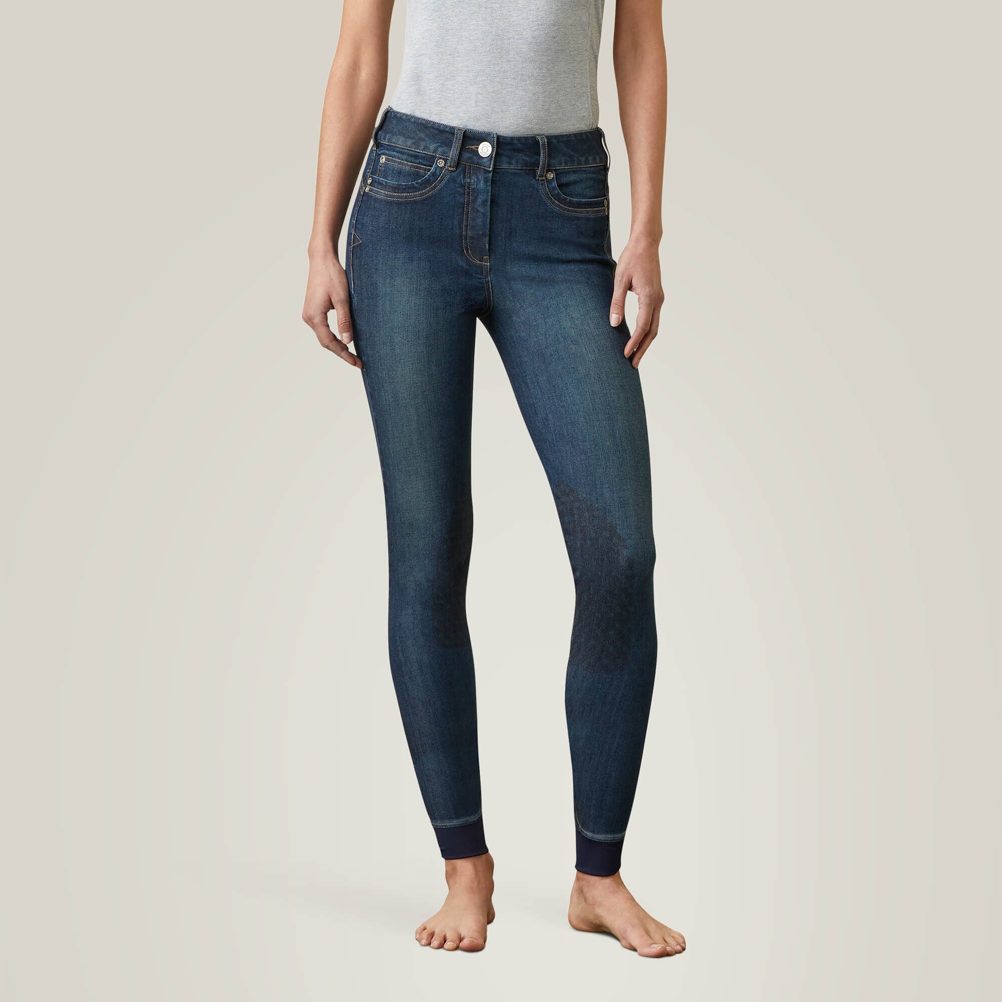 Halo Denim Knee Patch Breech - Women|Trends