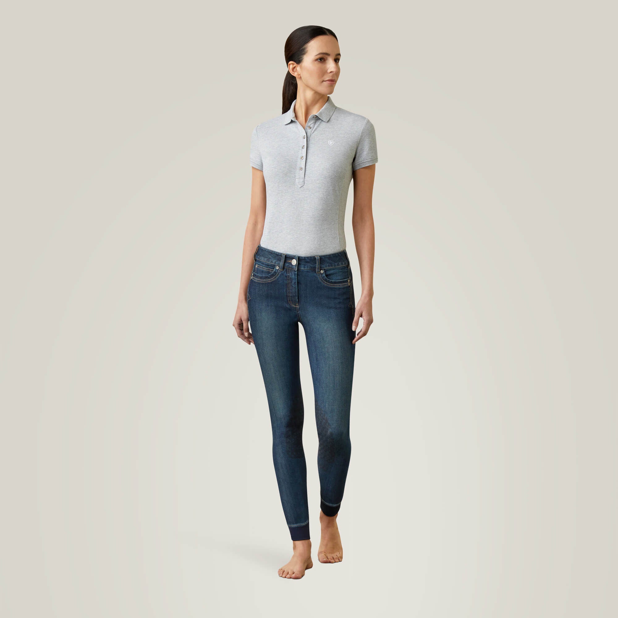 Halo Denim Knee Patch Breech - Women|Trends
