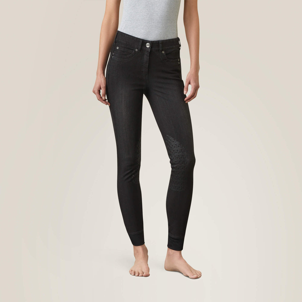 Halo B Denim Knee Patch Breech - Women