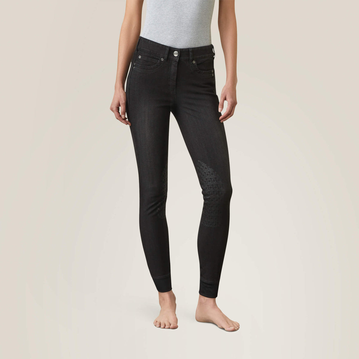Halo B Denim Knee Patch Breech - Women